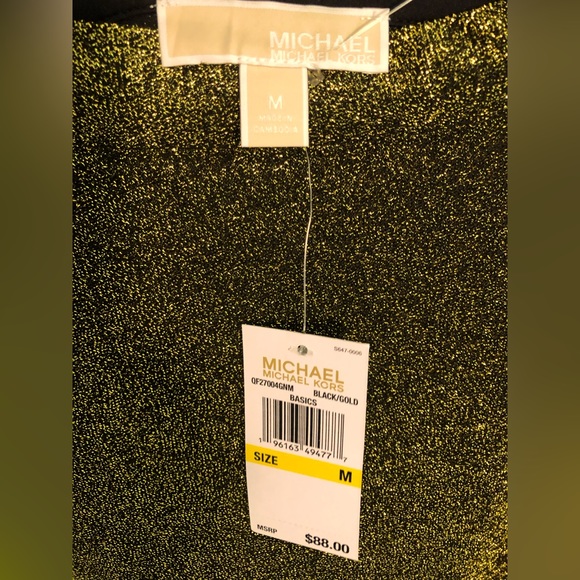 NWT Michael Michael Kors Gold Sparling Skirt - Picture 4 of 4